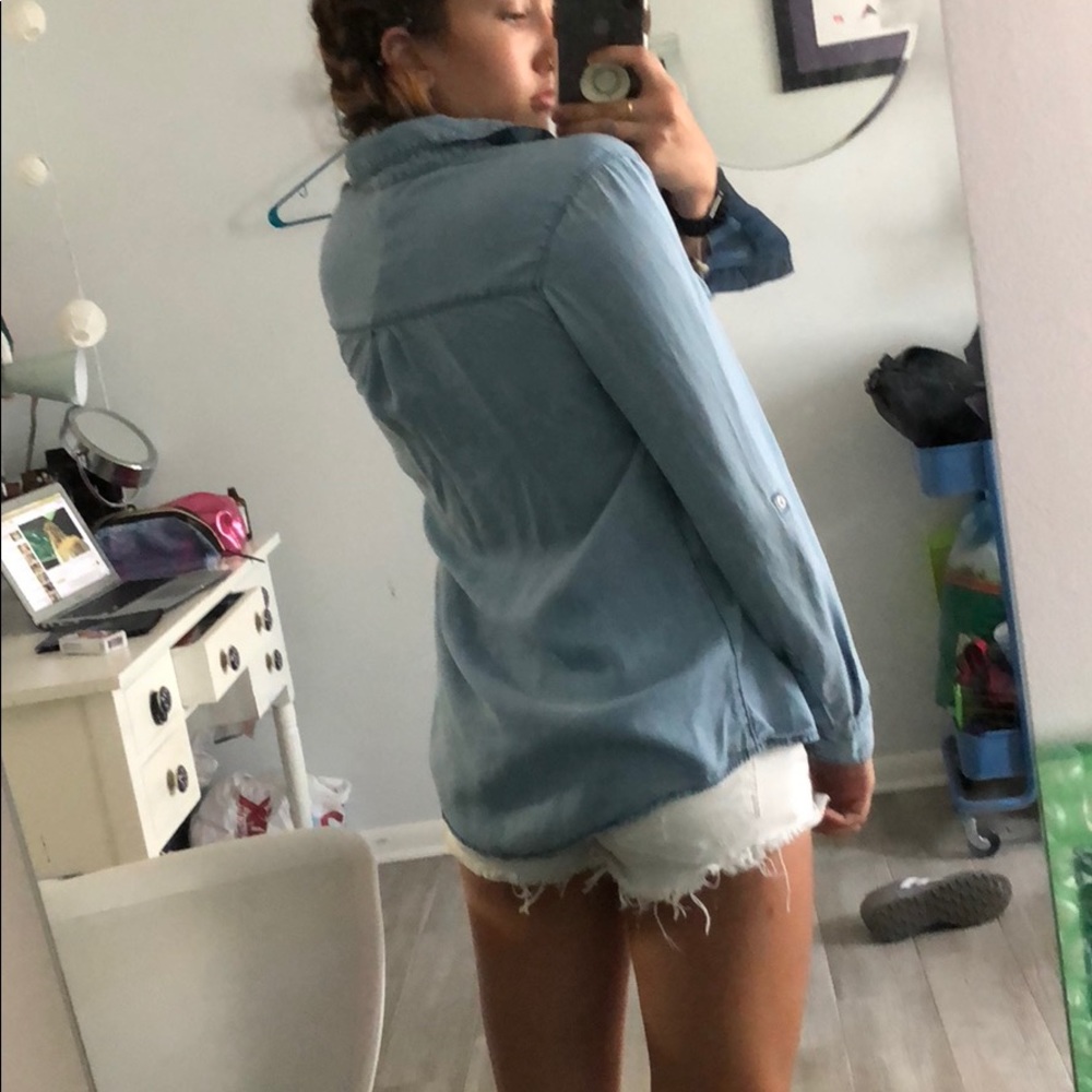 Blue button up - Picture 3 of 3